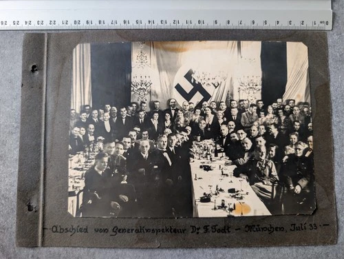 (GPH17 ) German Photo WW2 Original Fritz Todt Munich 1936 Historical Piece