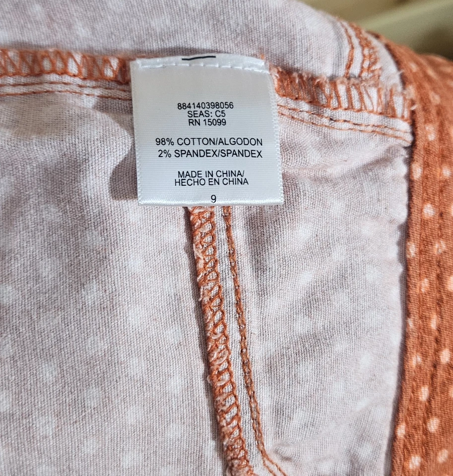 Juniors бонго брюки, размер 9, красный с горошек, эластичной, узкие ноги - Изображение 4 из 4