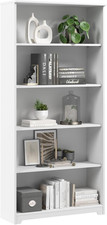 Tall 5 Shelf Bookcase, Large Open Bookshelf, Sturdy Display Cabinet for Living R