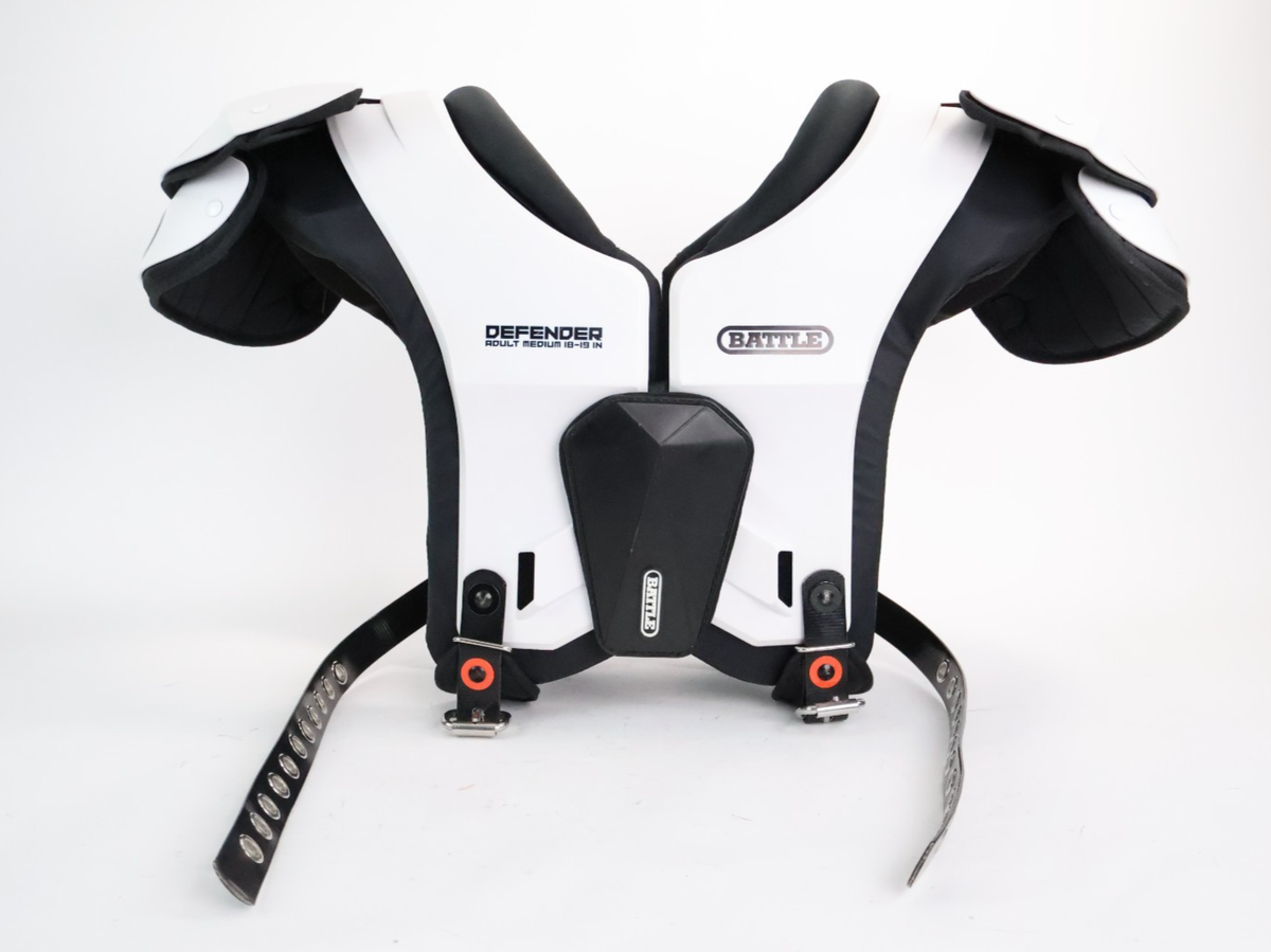 Battle Sports Defender Football Shoulder Pads Adult Size Medium 18