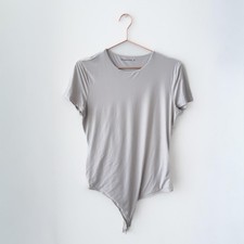 Abercrombie Fitch Grey Soft Matte Seamless Tee Bodysuit Size XL