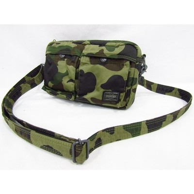 Porter x A Bathing Ape Nylon Shoulder Crossbody Bag Camouflage Pattern
