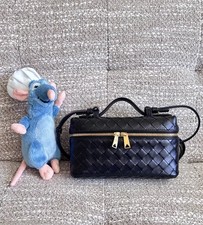BOTTEGA VENETA Bang Bang Black Intrecciato Leather Vanity Case