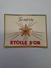 Vintage Label  Genievre spirit france French ...