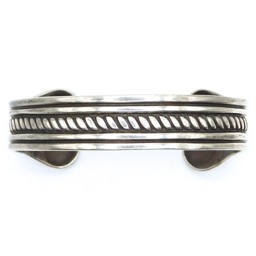 Exceptional William Spratling Taxco Sterling Silver Rope Cuff Bracelet