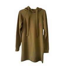 Almost Famous Olive Green Sweatshirt Hoodie Dress NWT Medium