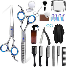 Hair Cutting Scissors Kit,27Pcs Professional Stainless-Steel Sharp Barber Profes