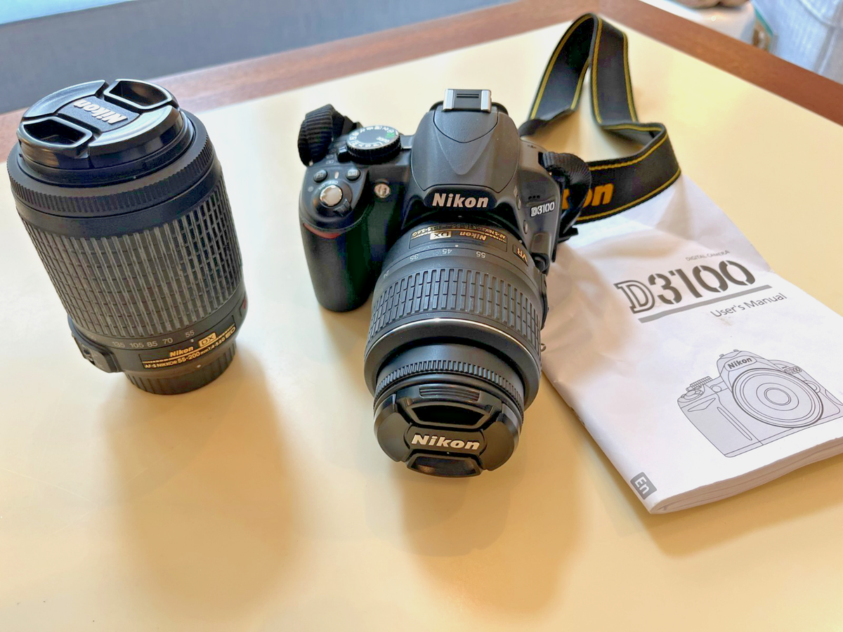 NIKON D3100 camera, AF-S dx Nikkor 18-55mm vr and AF-S dx Nikkor