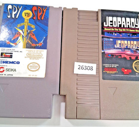 2 giochi Nintendo retr&ograve; NES Jeopardy, Spy VS Spy wt11 26308