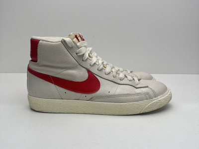 Nike Blazer Mid 77 Damen Sneaker UK 6 Weiß Elfenbein High Top Rot Swoosh