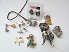 Vintage Lot 10 Dog Costume Jewelry Pendants Poodle Terrier Dog Retro Necklaces
