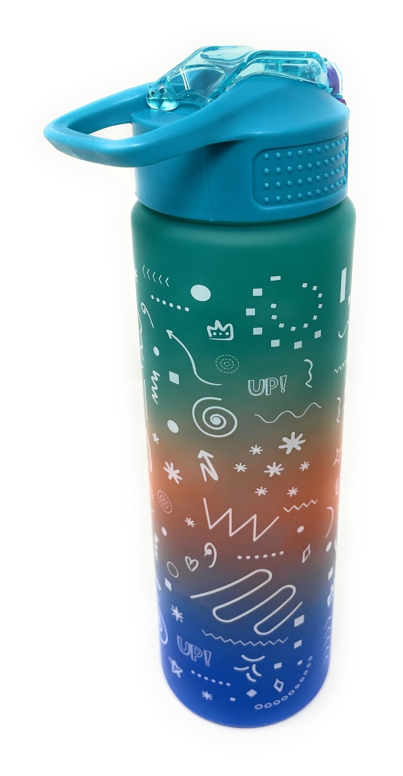 Kids Water Bottle, 27 oz BPA-Free Reusable Bottle with One-Click Open Flip Straw