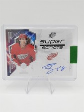 ✅Tyler Bertuzzi 2019-20 UD SPx Super Scripts Autograph SS-TB Red Wings Blackhawk