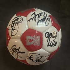 LIVERPOOL FC IAN RUSH Football Lfc Ball Signed Champions 1990 Team Squad Rare 