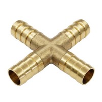 "20X X-Schlauchverbinder FüR 9Mm (3/8\") Schlauch Aus Messing Kreuz-Verbinder X-St"