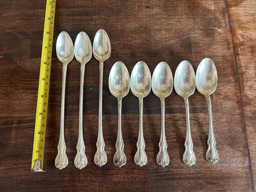 8 Towle Old Master Sterling Silver Teaspoons And Iced Tea Spoons 234 Grams