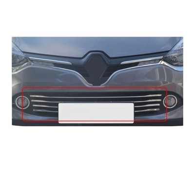 Chrome Front Bumper Molding Set for Renault Clio 4 HB 2013 2016 6Pcs