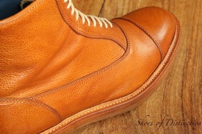 Barker Tan Brown Leather Oxford Boots Shoes Men's UK 8 F US 9 EU 42