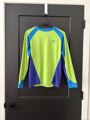 Umbro Goalkeeper Padded Long Sleeve Soccer Shirt Bright Green Climate Control Si
