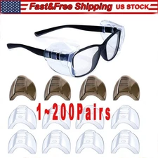1~200 Pairs Side Shields For Eye Glasses Slip On Safety Glasses Shield Universal