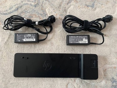 HP UltraSlim Docking Station + 2x 65W Netzteil | 2x DP VGA USB3 EliteBook