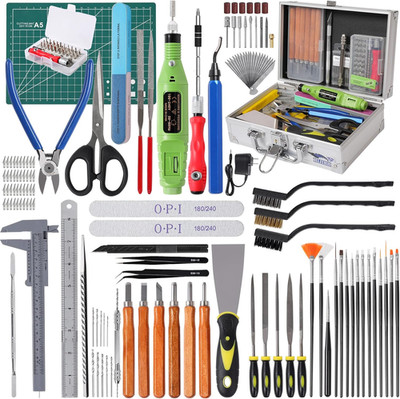 163 PCS Model Tools Kit Modeler Basic Tools Craft Set Hobby Tools Kit