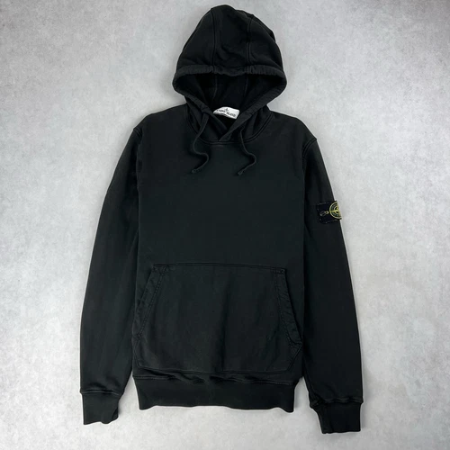 Stone Island Pullover Felpa con Cappuccio Maglione Grande Nero Felpa 4003