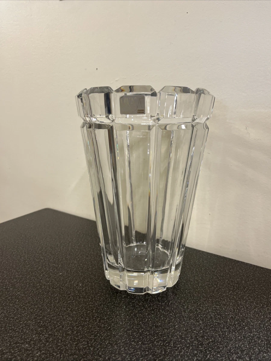 Mikasa Reflections Crystal Flower Vase 8” with Tag Vintage | eBay