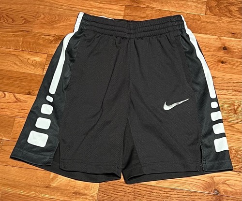 Nike Dri-fit Elite Youth Shorts Pockets Drawstring Swoosh Black White Small