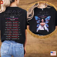 Katy Perry Lifetime Tour 2025 T-Shirt Front & Back Concert Tee Fan Shirt