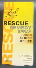 Bach RESCUE REMEDY Spray Natural Stress Relief 0.7 fl oz 20mL