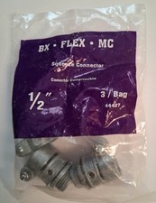 Conector de compresión Sigma Electric BX-MC-FLEX 44407 1/2 pulgada. (Pack de 3)