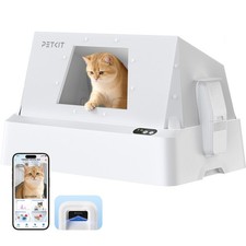 PETKIT Automatic Litter Box, Open Top Self Cleaning Litter Box with Lid 5G WiFi