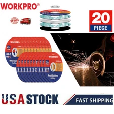 WORKPRO 20-Pack 4-1/2" x 7/8" Cut-off Wheel Fast Cutting Disc for Angle Grinder