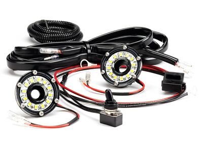KC HiLiTES 355 Cyclone LED Universal 2-Light Under Hood Wiring Kit 2-Light Kit