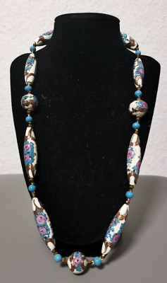 II Murano di Francesca Halskette Murano Glas Collier mit Silber Verschluss Italy