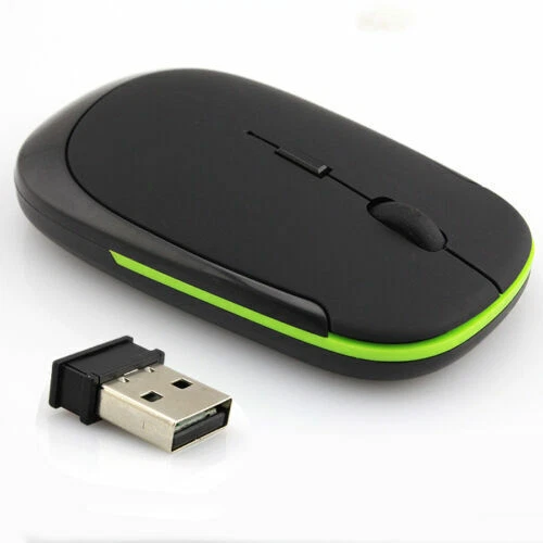 Slim Wireless Mouse Silent USB Mice 2.4GHz Adjustable DPI For Laptop PC Desktop 