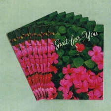 LOT OF 7 Vintage 1982 AMERICAN GREETINGS ENCOURAGEMENT Cards + Envelopes, Flower