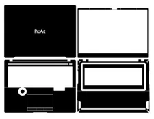 Carbon Vinyl Laptop Sticker Skin Decals Cover for ASUS ProArt 16 H7600Z 2022
