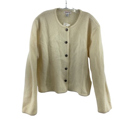 Talbots Vintage Cream Wool Button-Up Cardigan Women s Plus Size 20 NWT
