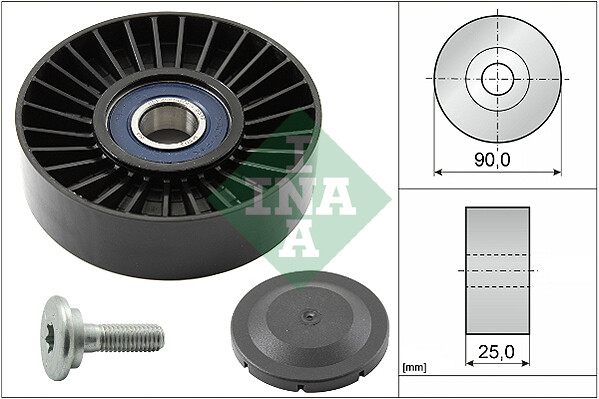 INA 532 0138 10 Deflection/Guide Pulley, V-ribbed belt OE