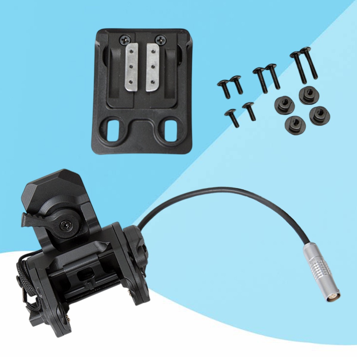 CNC Functional GSGM DPAM NVG Mount w/ 4-Hole Helmet Shroud ANVIS