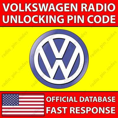  VOLKSWAGEN RADIO PIN CODE DECODE RCD 215 300 310 500 510 RNS 300 310 315 510 