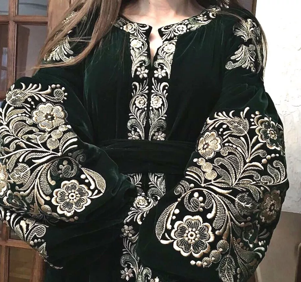 Velvet dress cheap combination