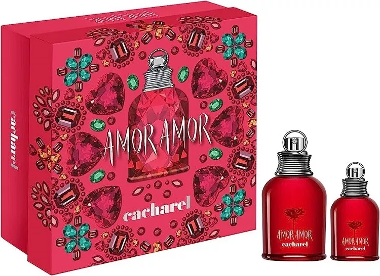 Gift Set Amor Amor by Cacharel 2pc 3.4 oz. 1.0oz. Eau de Toilette Spray Women
