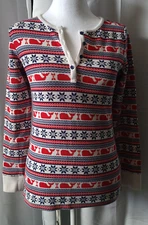 Vineyard Vines Womens XXS  Thermal Henley Long Sleeve