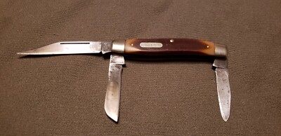 日本の古切手　日本とアメリカ　11枚 Vintage Schrade USA 340T Old Timer 3 Blade Folding Pocket Knife