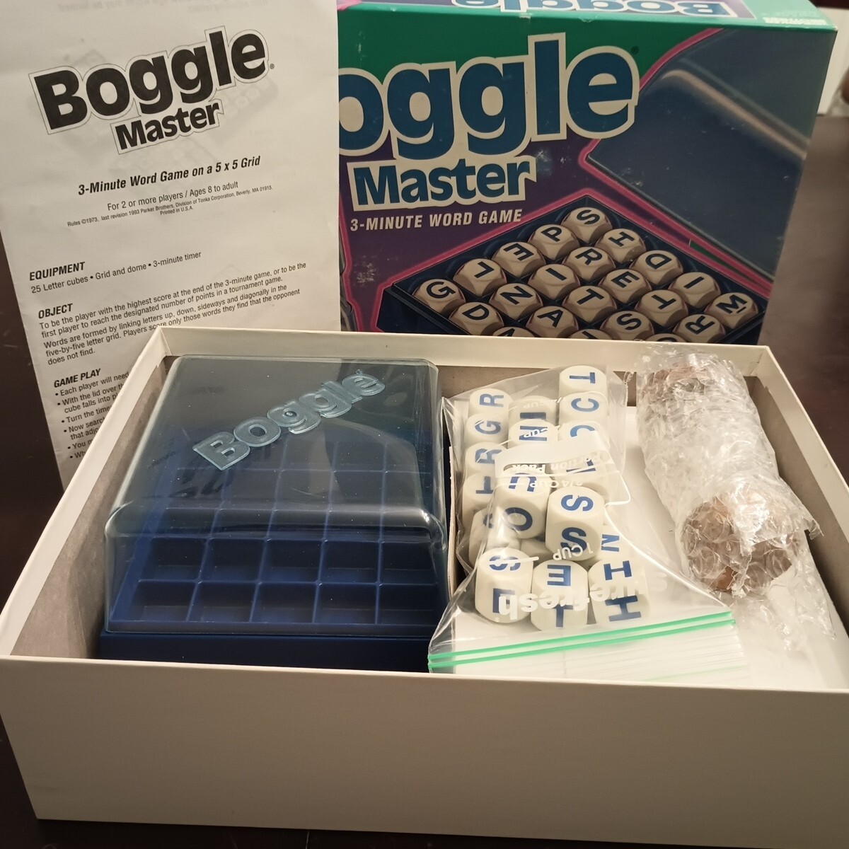 Boggle Master - Vintage 1993 Game by Parker Brothers 5x5 Grid 3