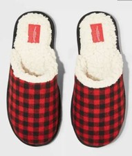 Unisex Family Sleep Adult Plaid Slippers Red - Wondershop - CHOOSE SIZE