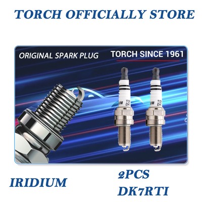  2X TORCH DK7RTI Zündkerzen Iridium OEM für NGK IKR7D DCPR7EIX Champion RER8WYB
